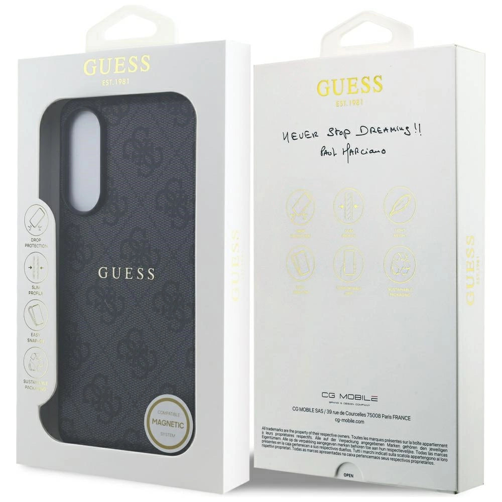 Guess 4G Ring Classic Logo MagSafe Case for Samsung Galaxy S25 Edge - Black_7