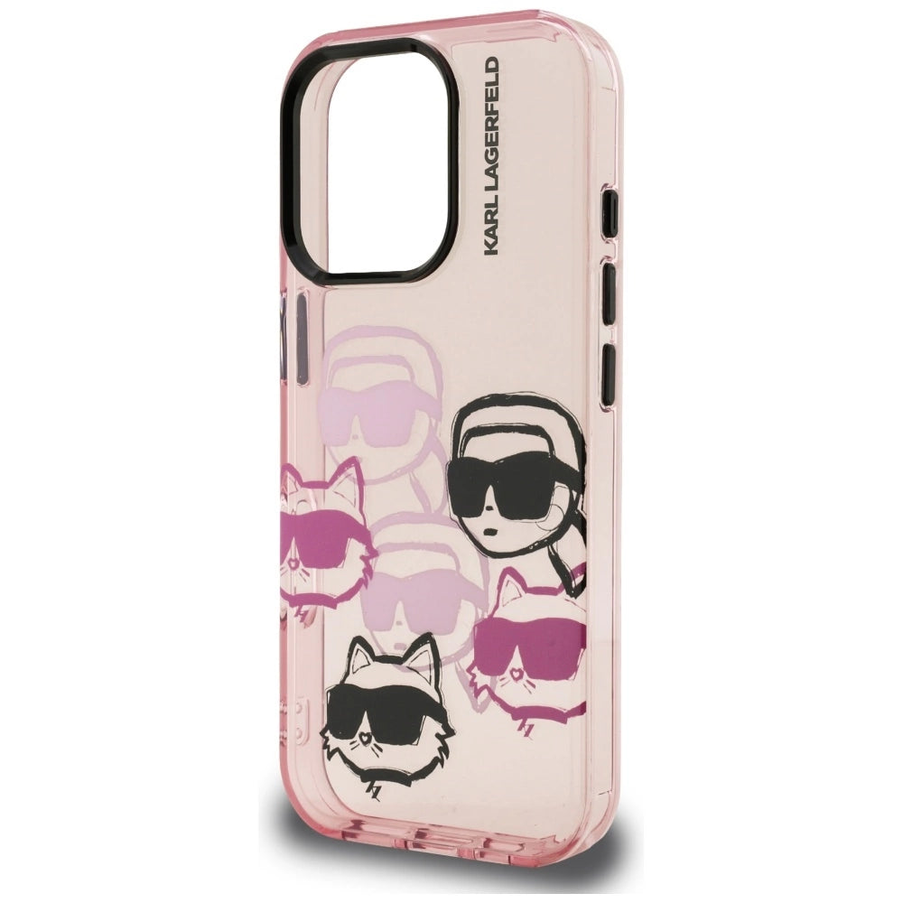 Karl Lagerfeld IML Multi K&C Head Pattern Case for iPhone 16 Pro Max - Pink_5