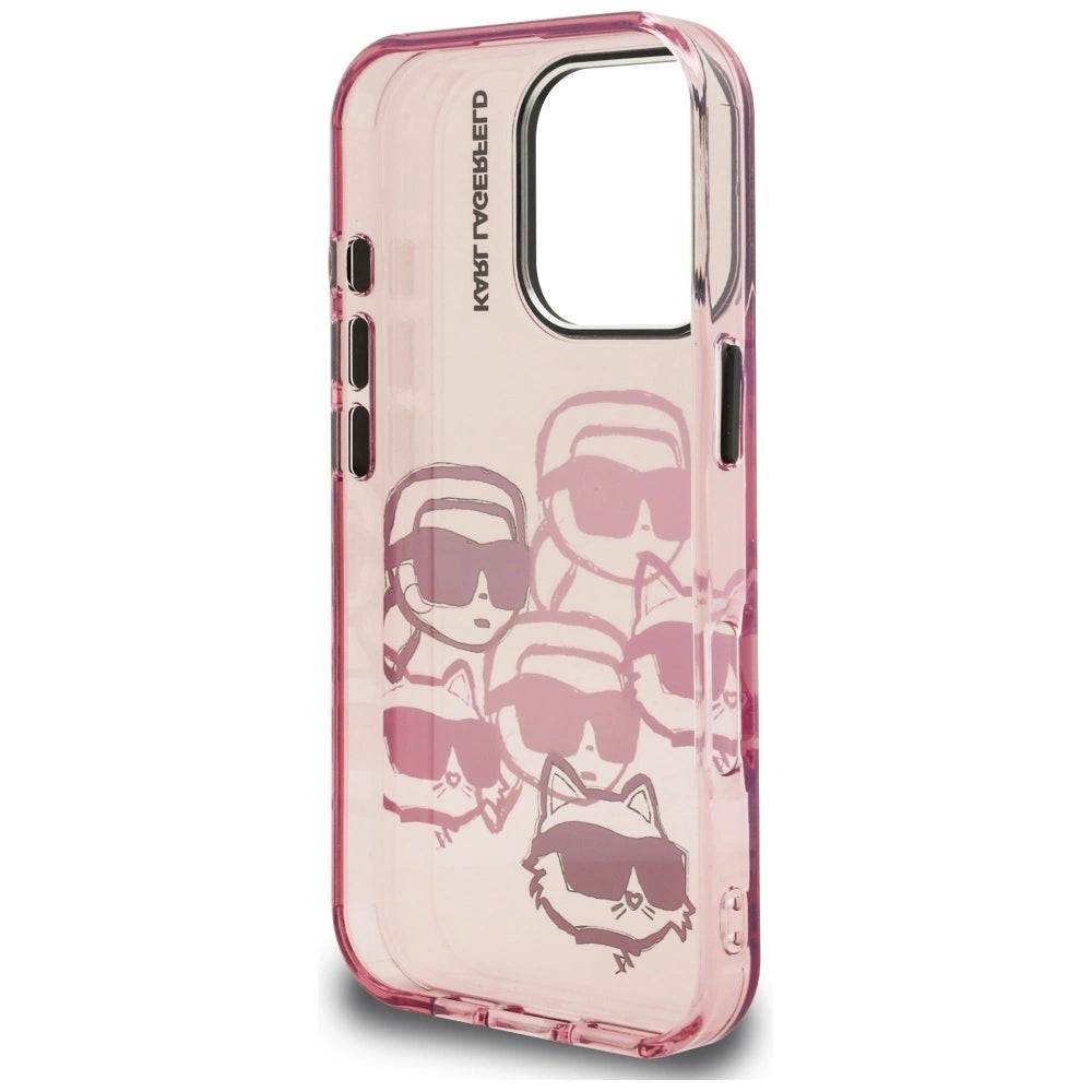 Karl Lagerfeld IML Multi K&C Head Pattern Case for iPhone 16 Pro Max - Pink_6