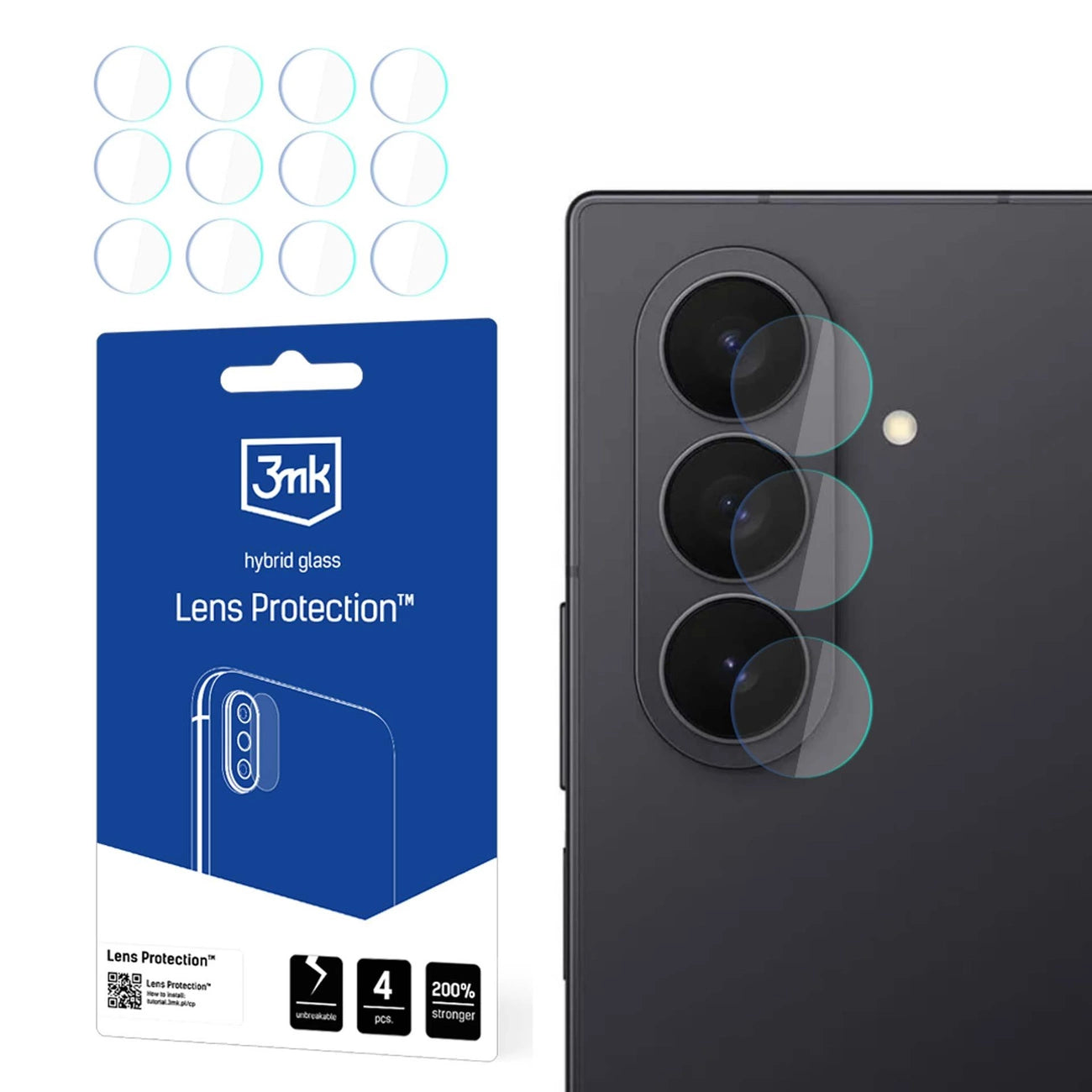 3mk Lens Protection Hybrid Glass for the Camera Lens on Samsung Galaxy Z Fold 7_0