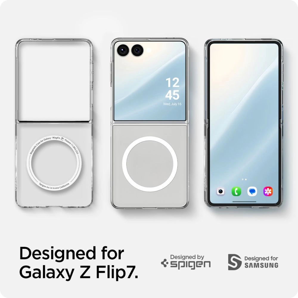 Spigen AirSkin Mag MagSafe Case for Samsung Galaxy Z Flip 7 - Clear and White_13