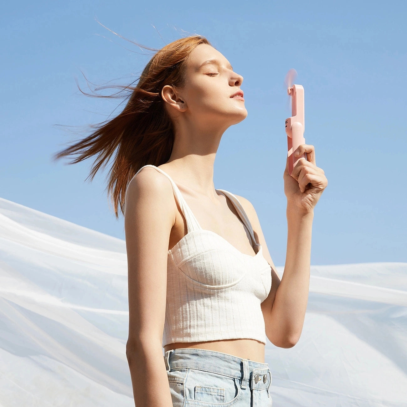 Jisulife Handheld Fan Life8 Plus Portable USB Fan with Power Bank Function 4500mAh and Flashlight - Pink_3