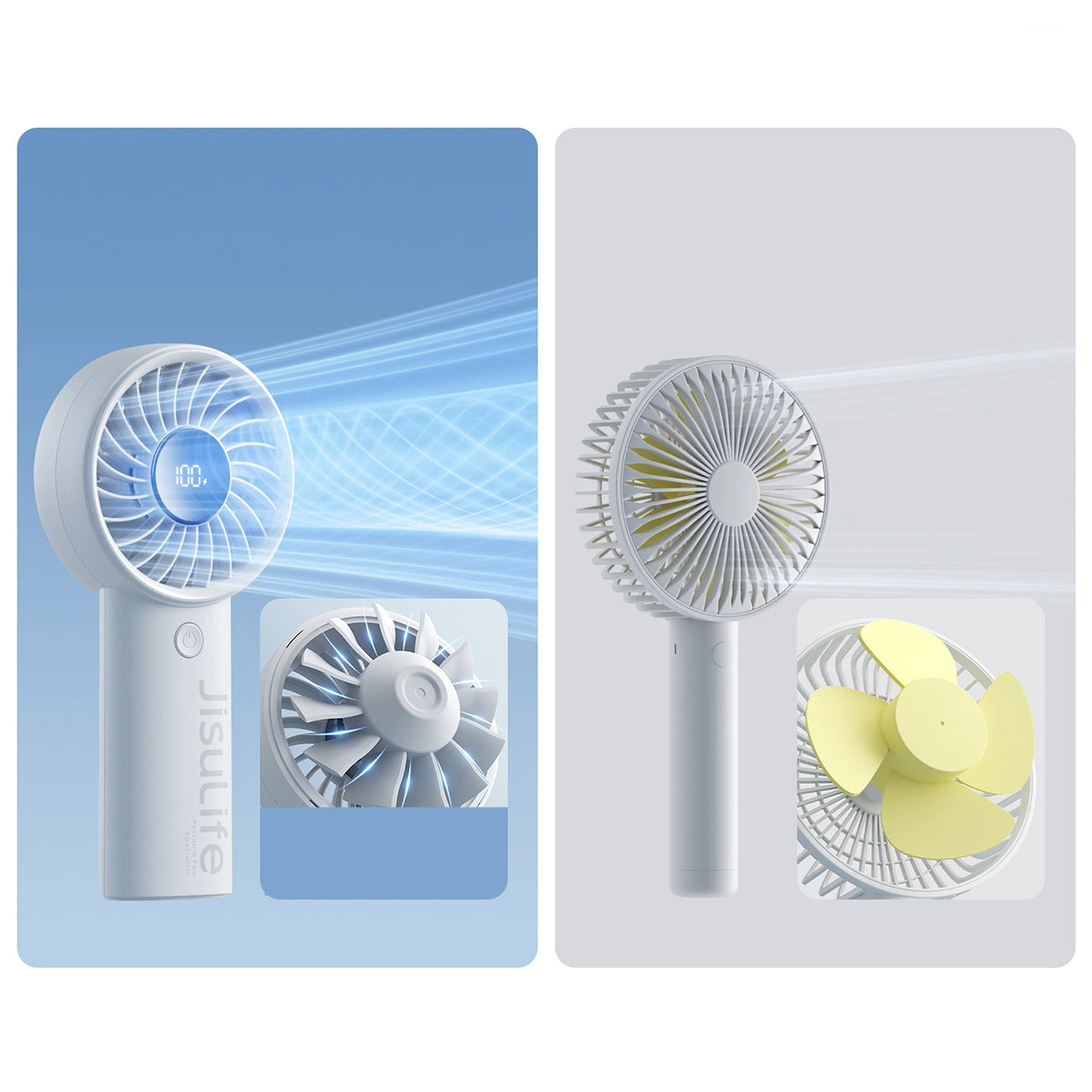 Jisulife Handheld Fan Life4 3600mAh Portable USB Fan - Gray_7