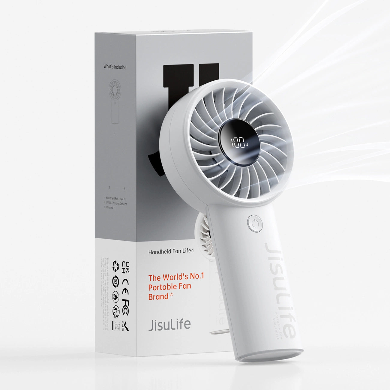 Jisulife Handheld Fan Life4 5000mAh Portable USB Fan - Gray_4