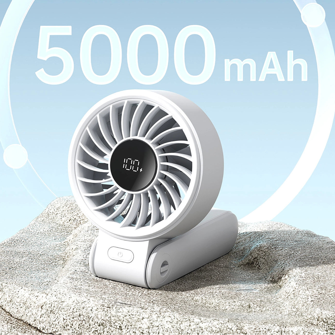 Jisulife Handheld Fan Life7 3600mAh Portable USB Fan - Gray_14