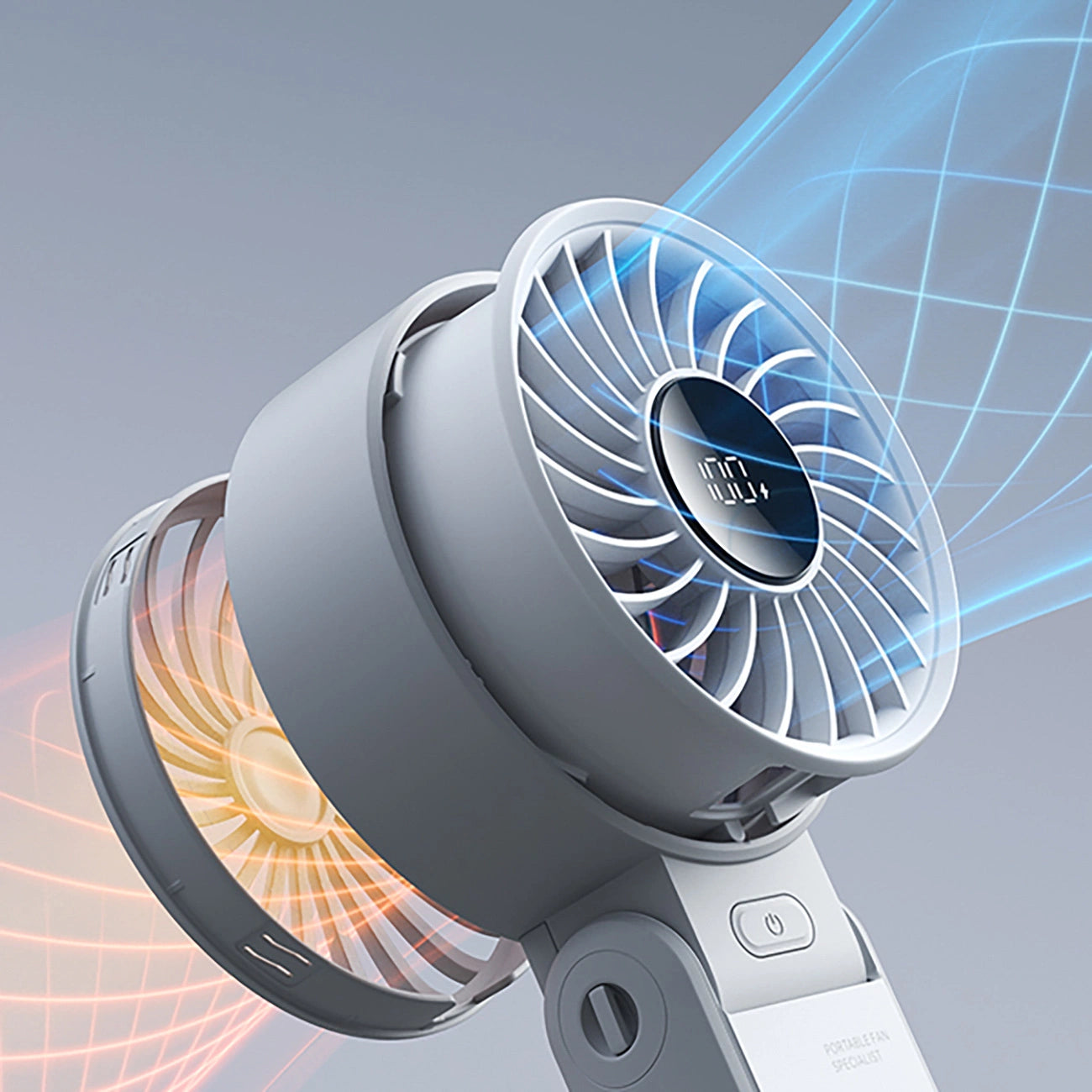 Jisulife Handheld Fan Life7 3600mAh Portable USB Fan - Gray_7