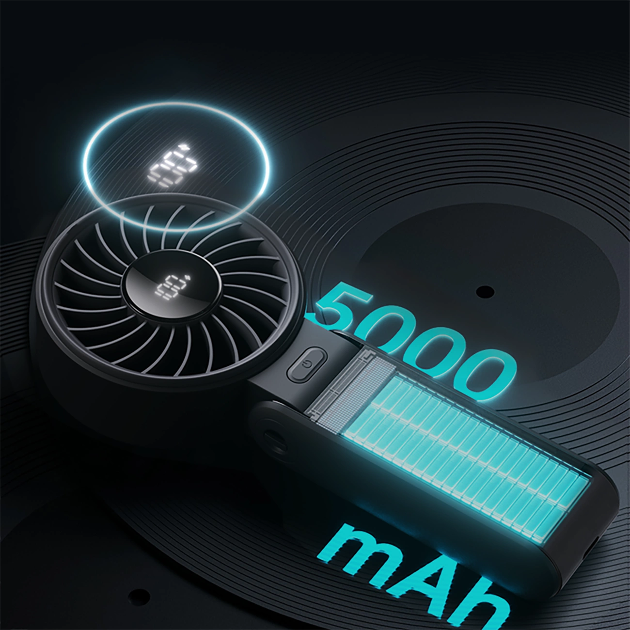 Jisulife Handheld Fan Life7 3600mAh Portable USB Fan - Black_3