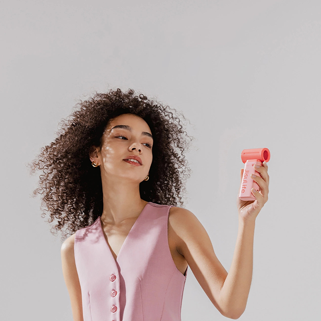 Jisulife Handheld Fan Life9 3600mAh Portable USB Fan - Pink_9