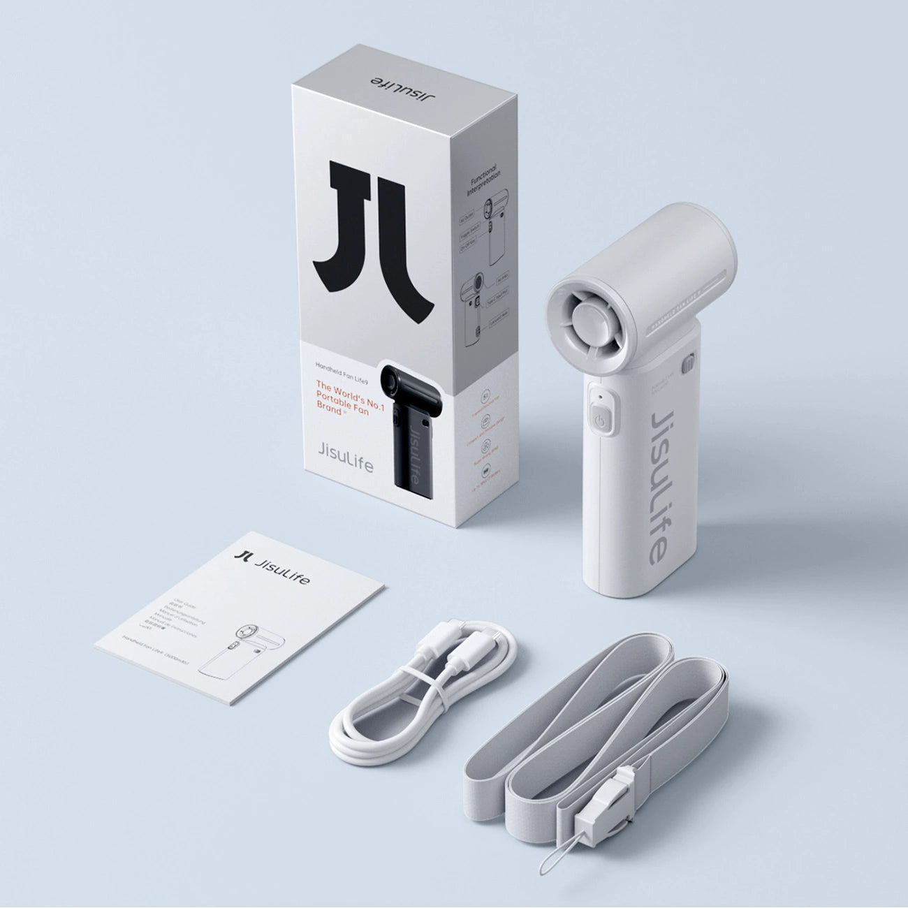 Jisulife Handheld Fan Life9 3600mAh Portable USB Fan - Gray_9