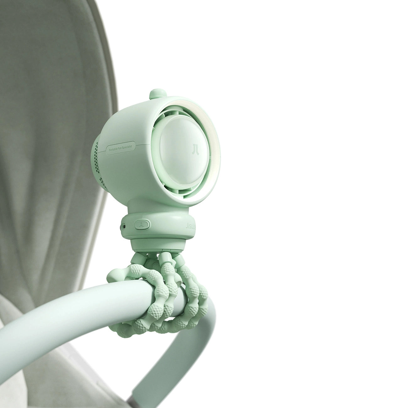 Jisulife Stroller Fan Life2S 5000mAh with Flexible Legs, Desk, Stroller, Filter - Green_6