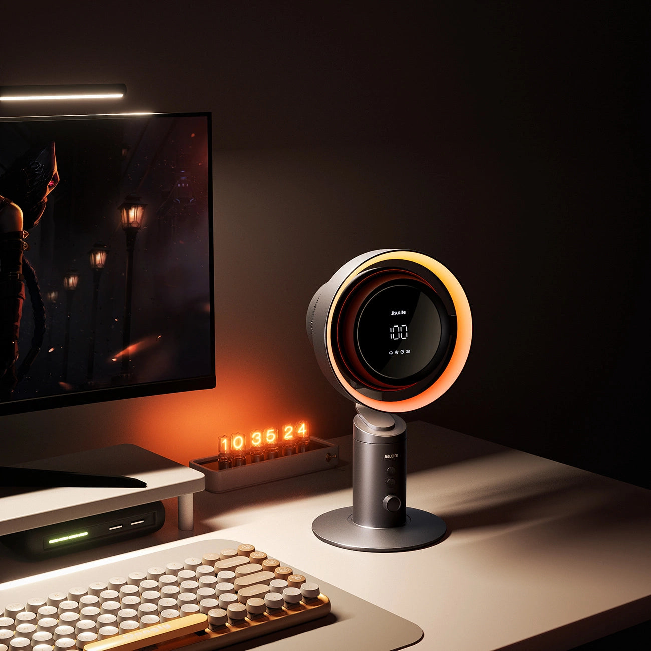 Jisulife Table Fan Pro3 10000mAh Desktop Turbine Fan with Filter - Dark Gray_13