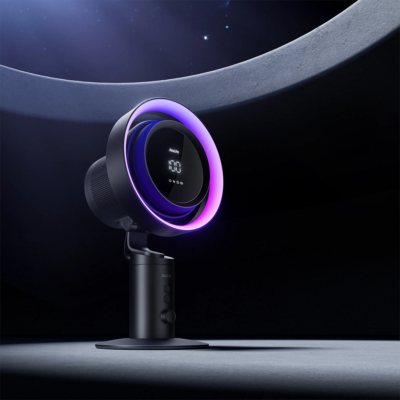 Jisulife Table Fan Pro3 10000mAh Desktop Turbine Fan with Filter - Dark Gray_16