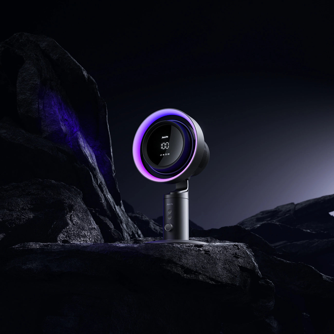 Jisulife Table Fan Pro3 10000mAh Desktop Turbine Fan with Filter - Dark Gray_5