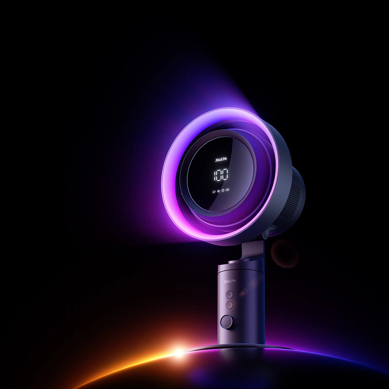 Jisulife Table Fan Pro3 10000mAh Desktop Turbine Fan with Filter - Dark Gray_6