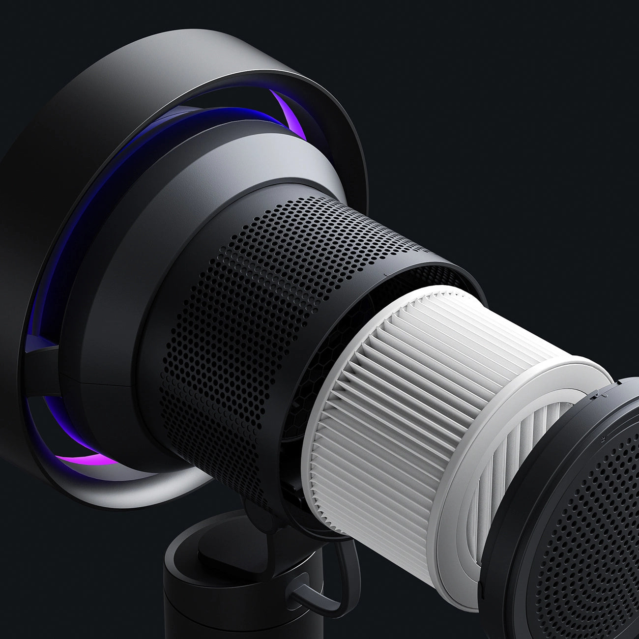 Jisulife Table Fan Pro3 10000mAh Desktop Turbine Fan with Filter - Dark Gray_7