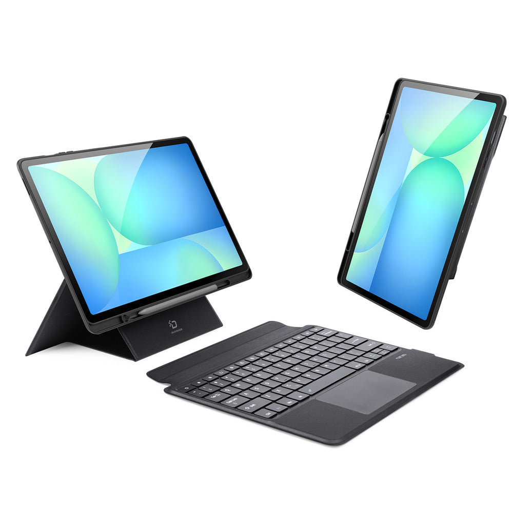 Etui z klawiaturą Dux Ducis (DK series) na Samsung Tab S10 FE+ (Plus) z podświetleniem - czarna_0