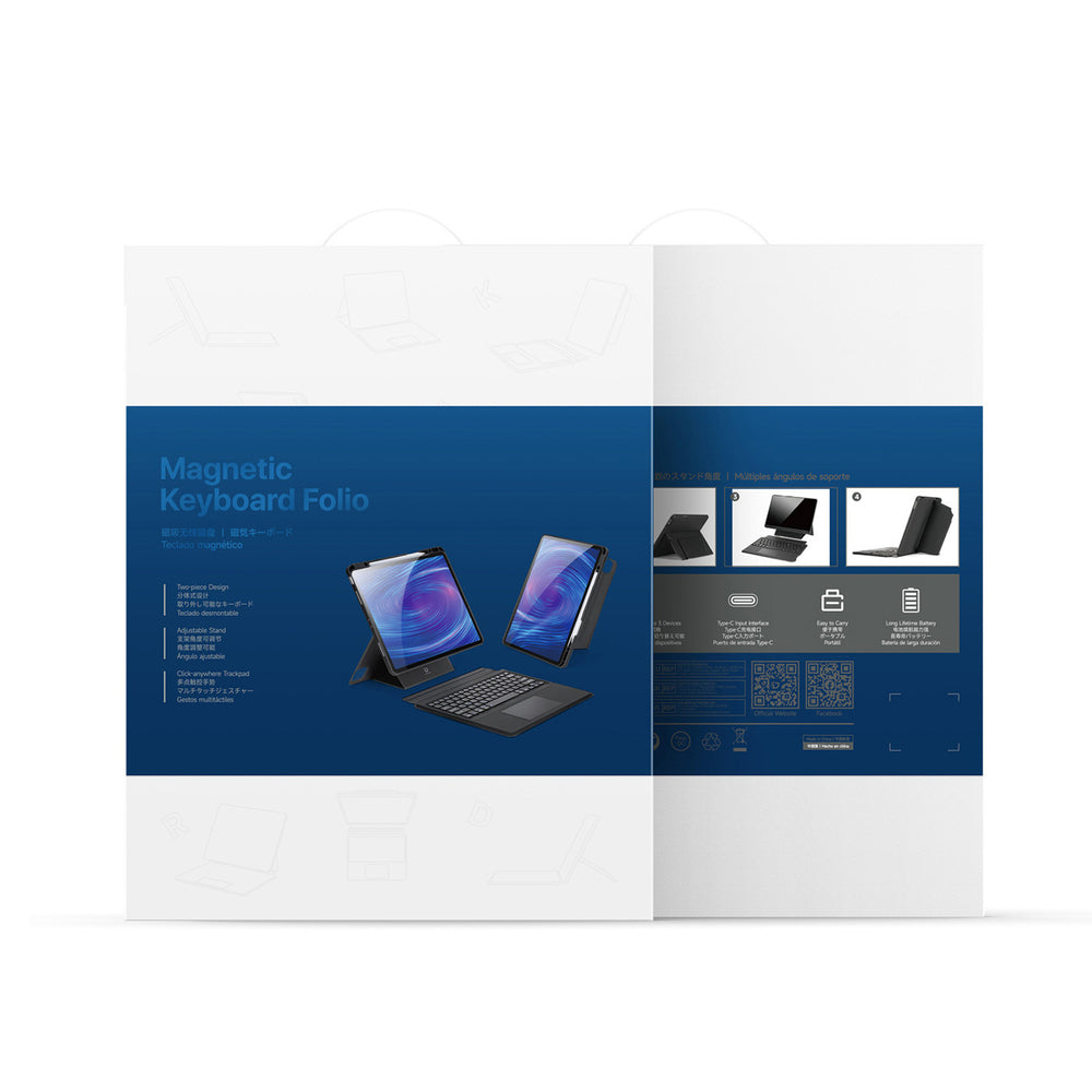 Etui z klawiaturą Dux Ducis (DK series) na Samsung Tab S10 FE+ (Plus) z podświetleniem - czarna_9