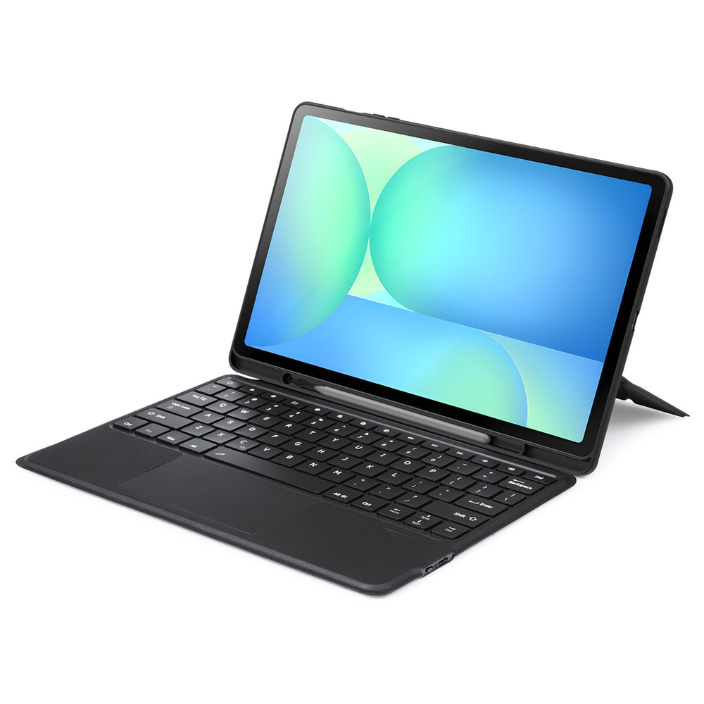 Etui z klawiaturą Dux Ducis (DK series) na Samsung Tab S10 FE+ (Plus) z podświetleniem - czarna_1
