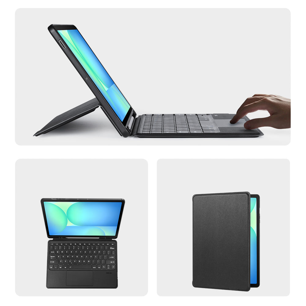 Etui z klawiaturą Dux Ducis (DK series) na Samsung Tab S10 FE+ (Plus) z podświetleniem - czarna_4
