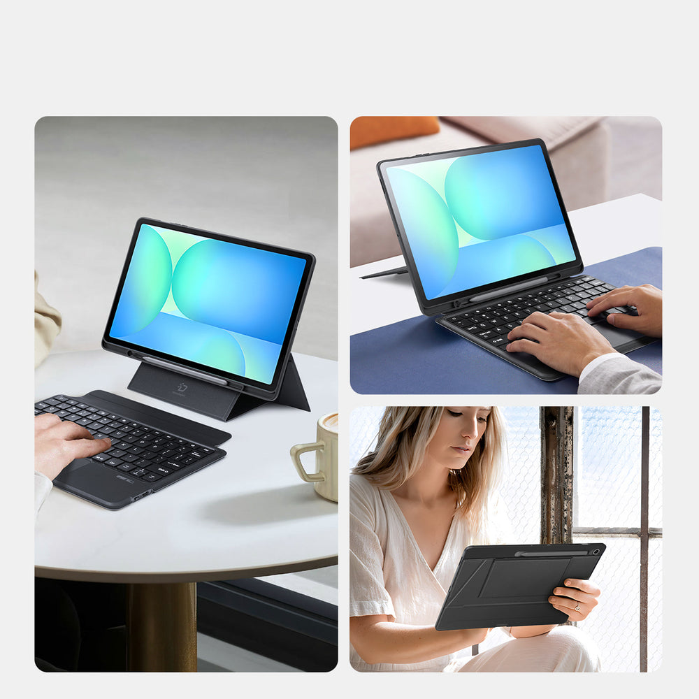 Etui z klawiaturą Dux Ducis (DK series) na Samsung Tab S10 FE+ (Plus) z podświetleniem - czarna_5
