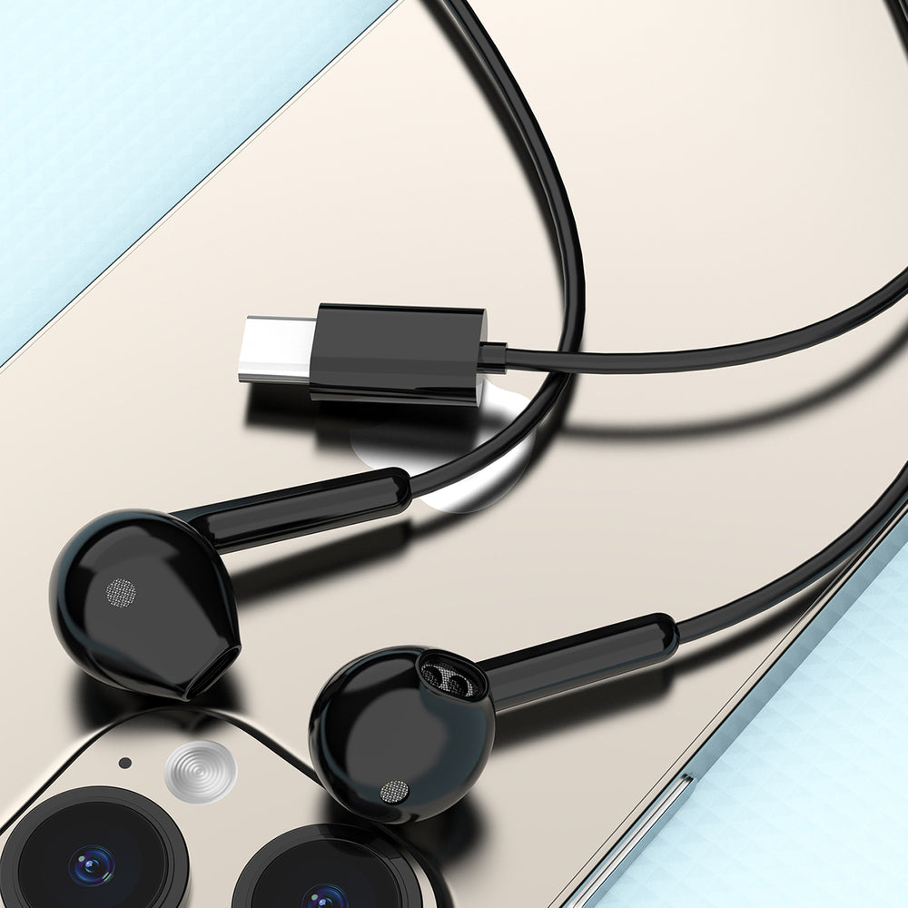 Dudao X3C In-Ear Wired USB-C Headphones 1.2m - Black_2