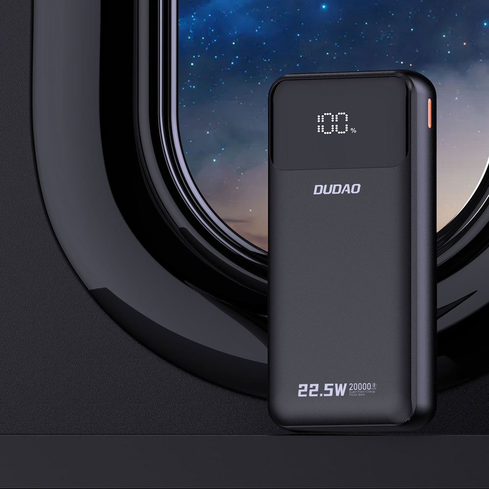 Dudao K15Pro Power Bank 20000mAh 22.5W PD USB-C / USB-A / Built-in Lightning and USB-C Cables - Black_5