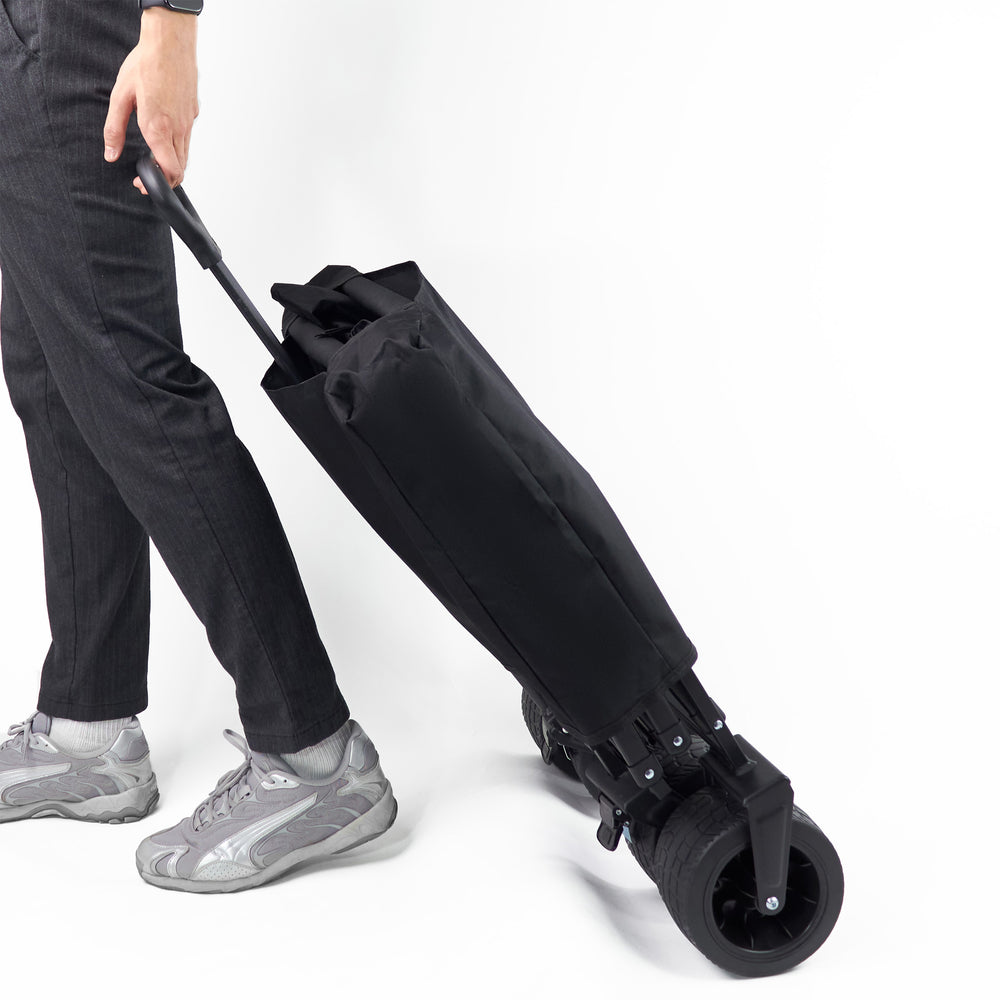 Wozinsky WZP-100 beach, tourist, garden trolley, durable, wide wheels, with safety net up to 100 kg - black_7