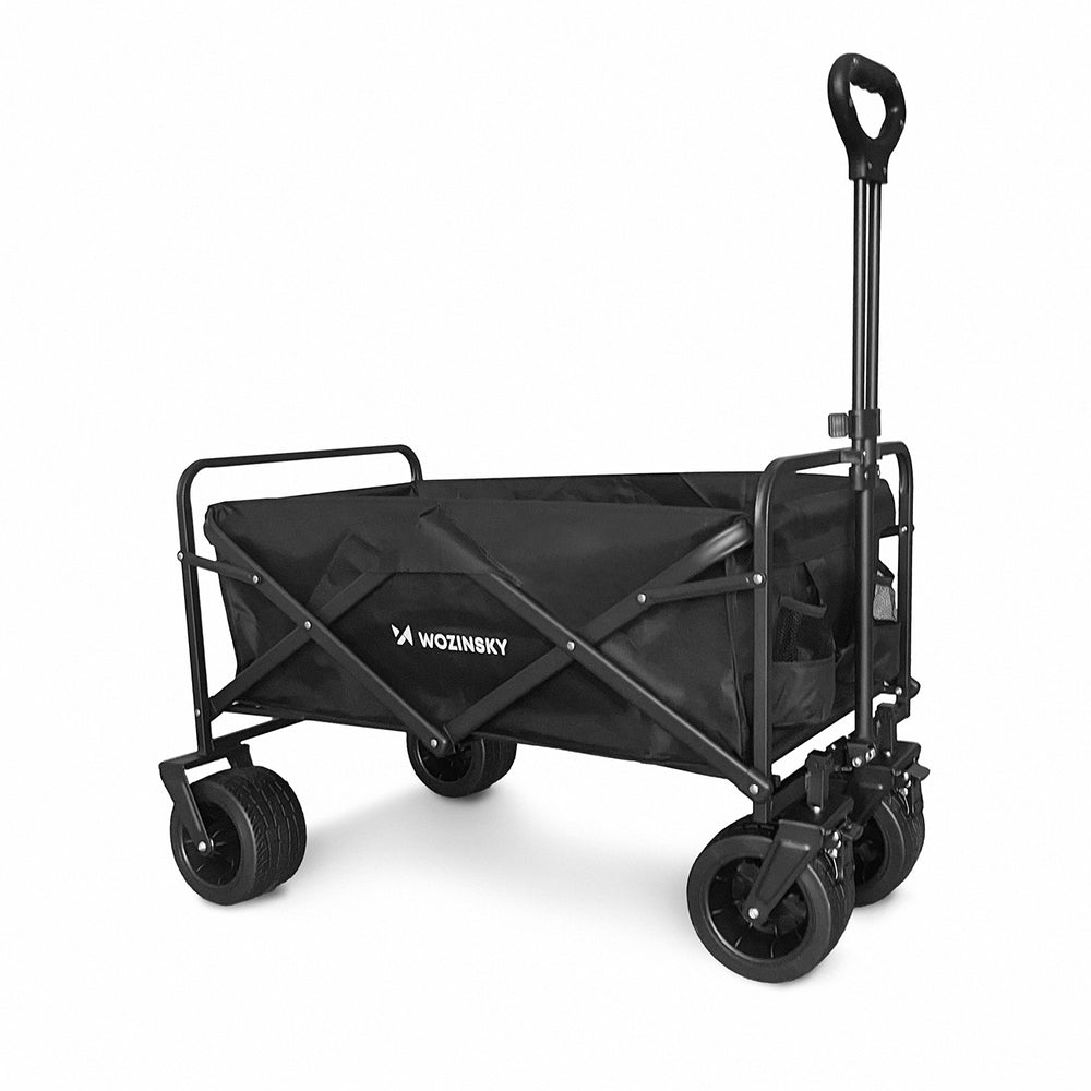 Wozinsky WZP-100 beach, tourist, garden trolley, durable, wide wheels, with safety net up to 100 kg - black_2