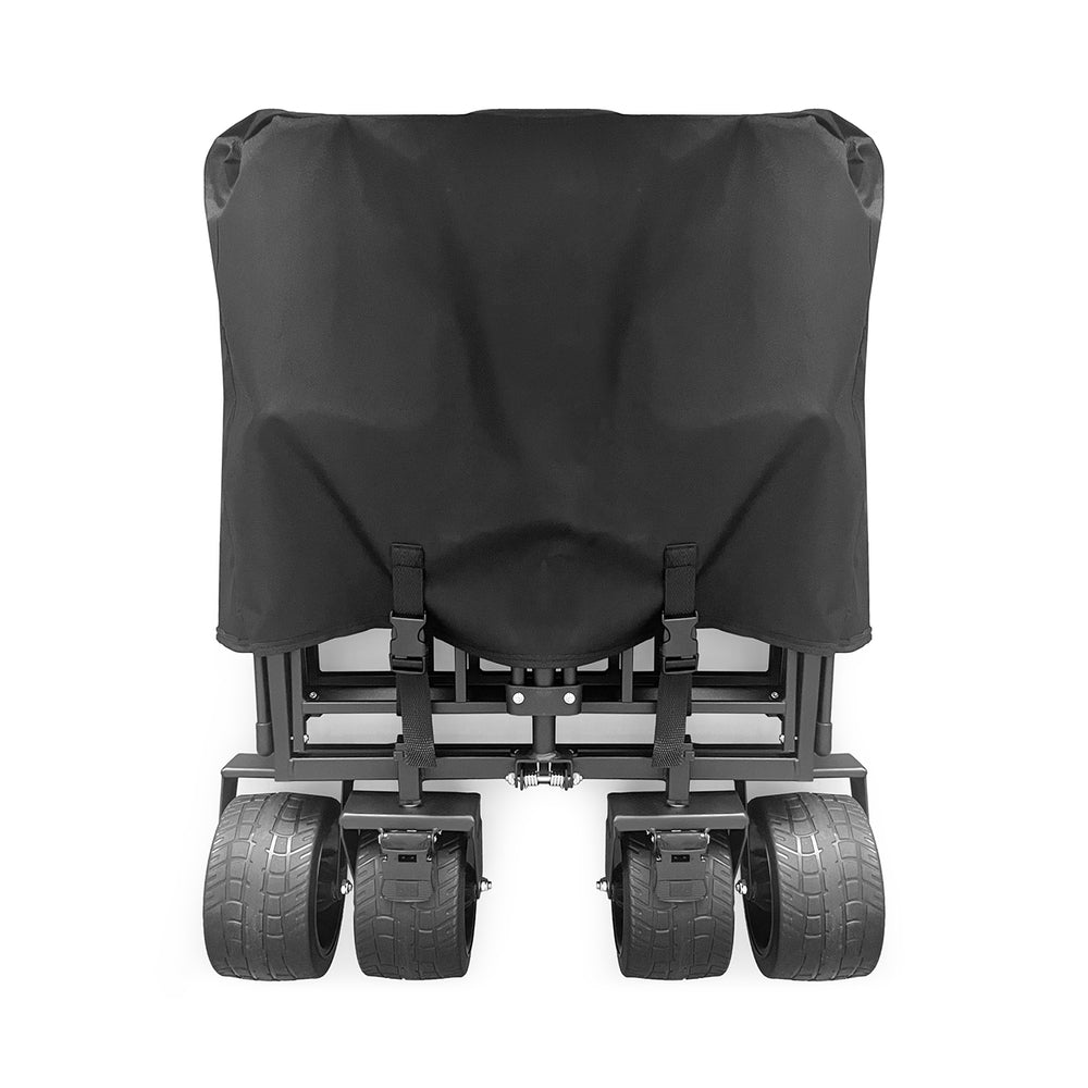 Wozinsky WZP-100 beach, tourist, garden trolley, durable, wide wheels, with safety net up to 100 kg - black_9