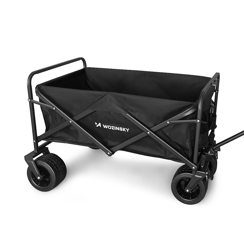 Wozinsky WZP-100 beach, tourist, garden trolley, durable, wide wheels, with safety net up to 100 kg - black_10