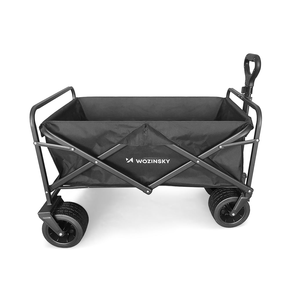 Wozinsky WZP-100 beach, tourist, garden trolley, durable, wide wheels, with safety net up to 100 kg - black_12
