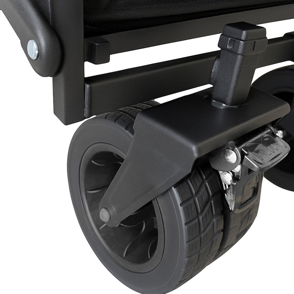 Wozinsky WZP-100 beach, tourist, garden trolley, durable, wide wheels, with safety net up to 100 kg - black_14