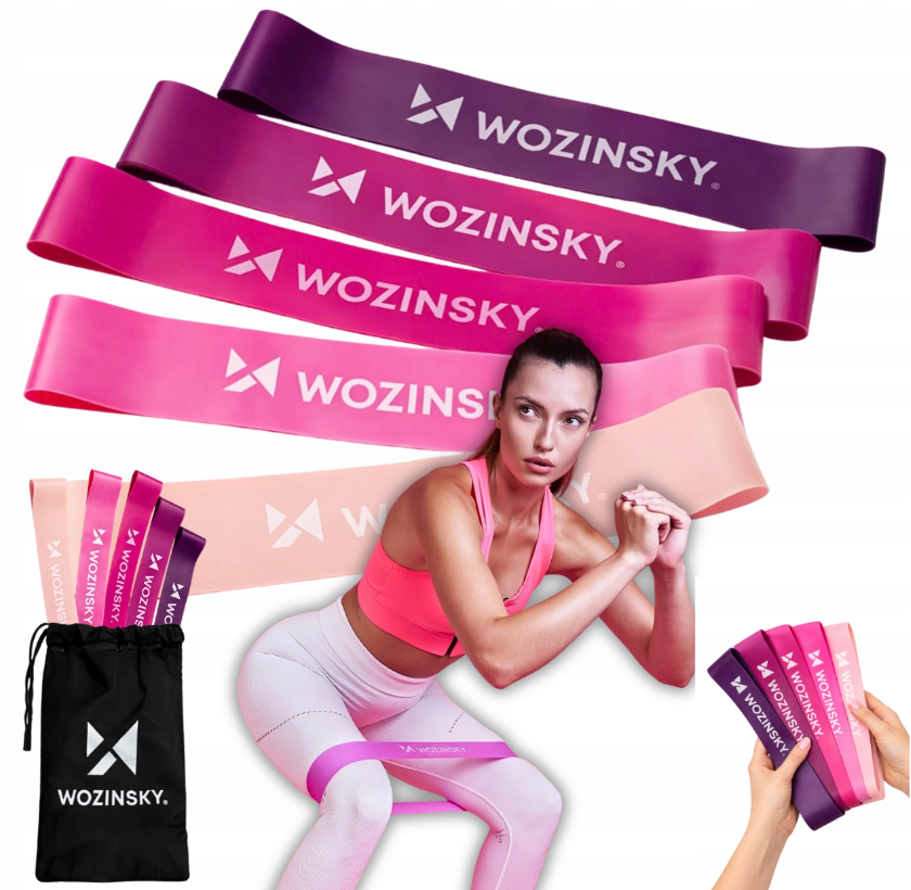 Mini resistance bands Wozinsky WGO-5A activation bands made of TPE - 5 pcs._4