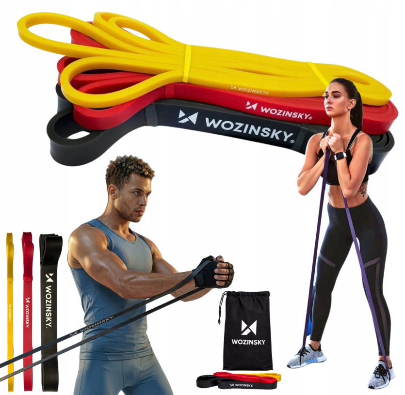 Wozinsky WGO-3 latex resistance bands - 3 pcs._5