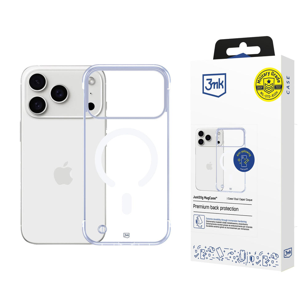 3mk Just20g MagCase for iPhone 17 Pro Max - Transparent_0
