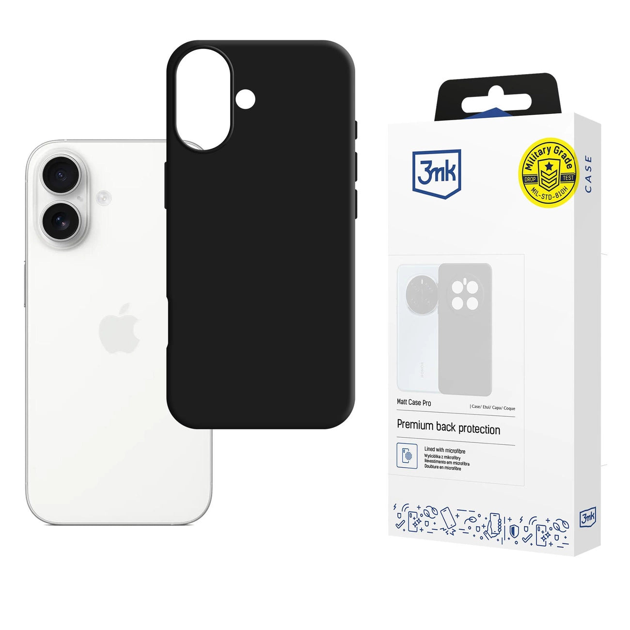 3mk Matt Case Pro for Apple iPhone 17 - matte black_0