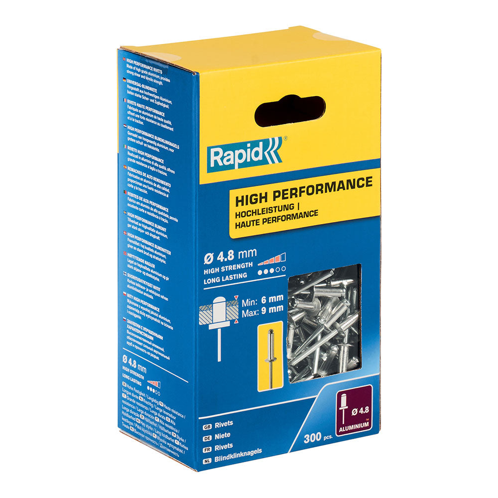 Caixa 300 rebites ø4,8x12mm - alto rendimento 5001436 rapid_0