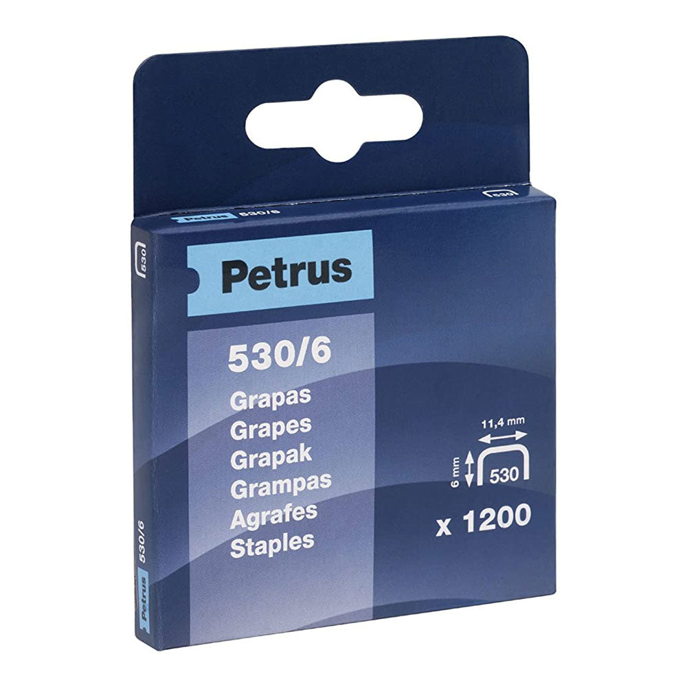 Caixa 1200 agrafos mod. 530/6mm 77513 petrus_0