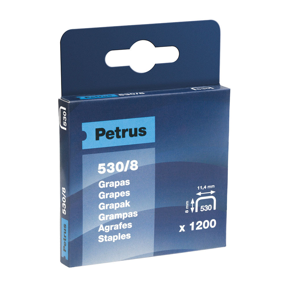 Caixa 1200 agrafos mod. 530/8mm 77514 petrus_0
