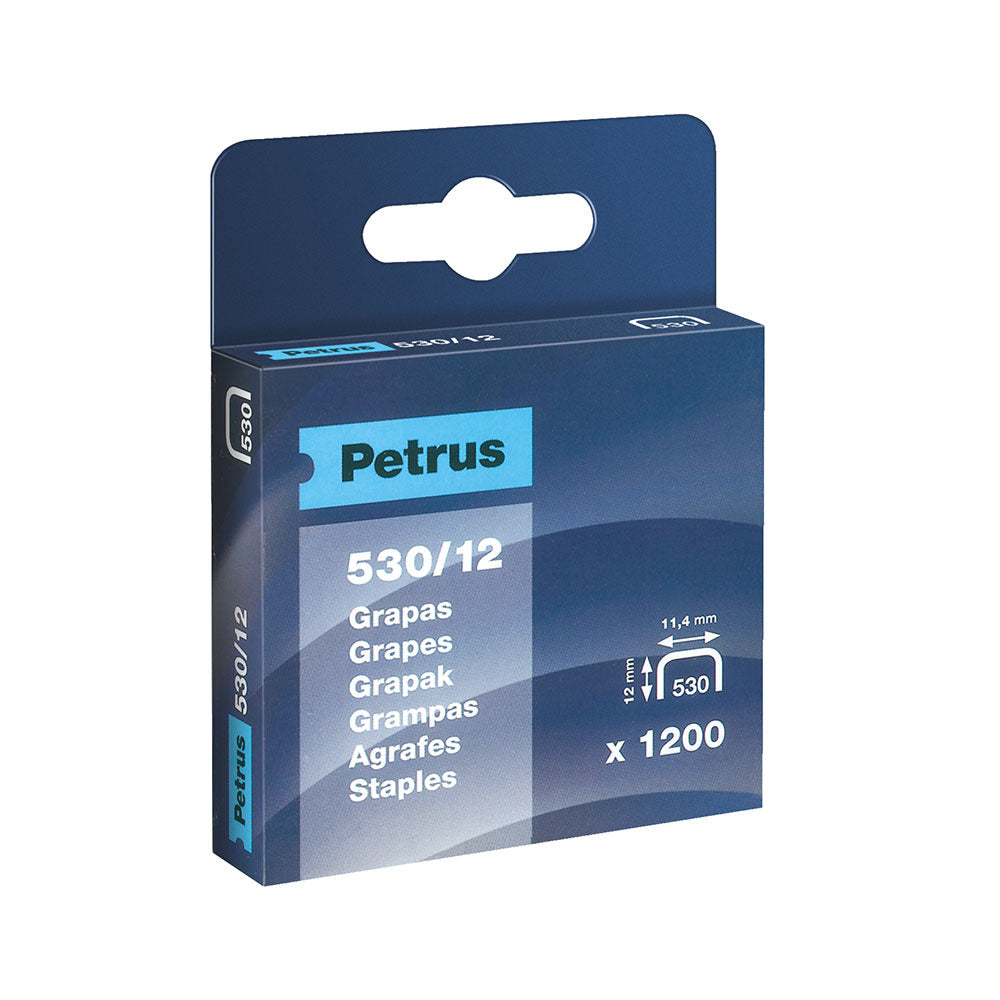 Caixa 1200 agrafos mod. 530/12mm 77516 petrus_0