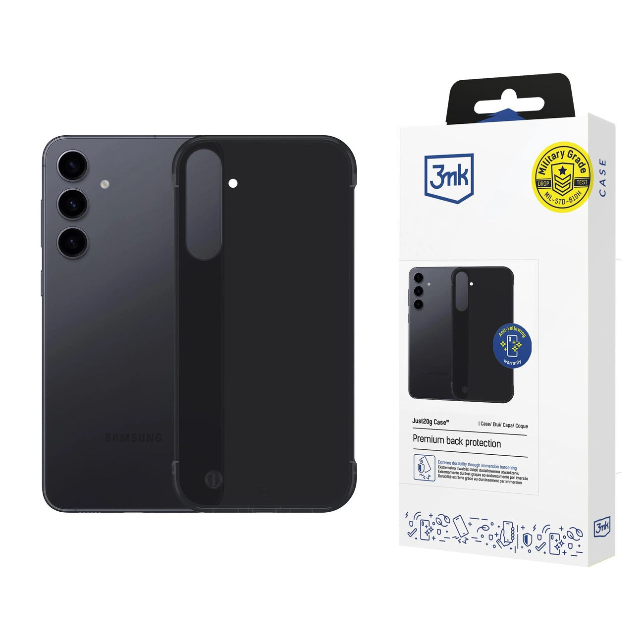 3mk Just20g Matt Case for Samsung Galaxy S24+ - Matte Black_0