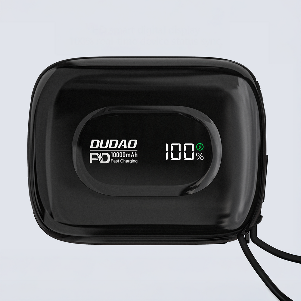 Powerbank Dudao K32 10000 mAh z wbudowanym kablem USB-C/Lightning - czarny_1