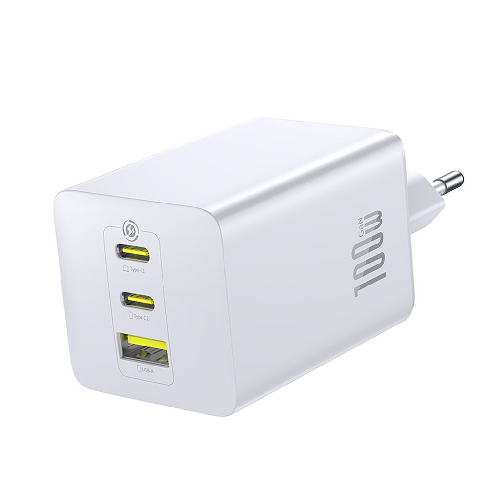 Baseus EnerFill FE11 2 x USB-C / USB-A 100W Wall Charger - White_0