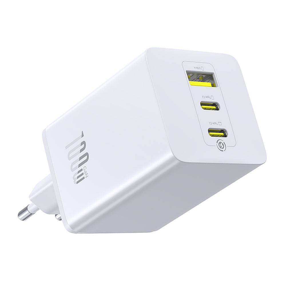 Baseus EnerFill FE11 2 x USB-C / USB-A 100W Wall Charger - White_1