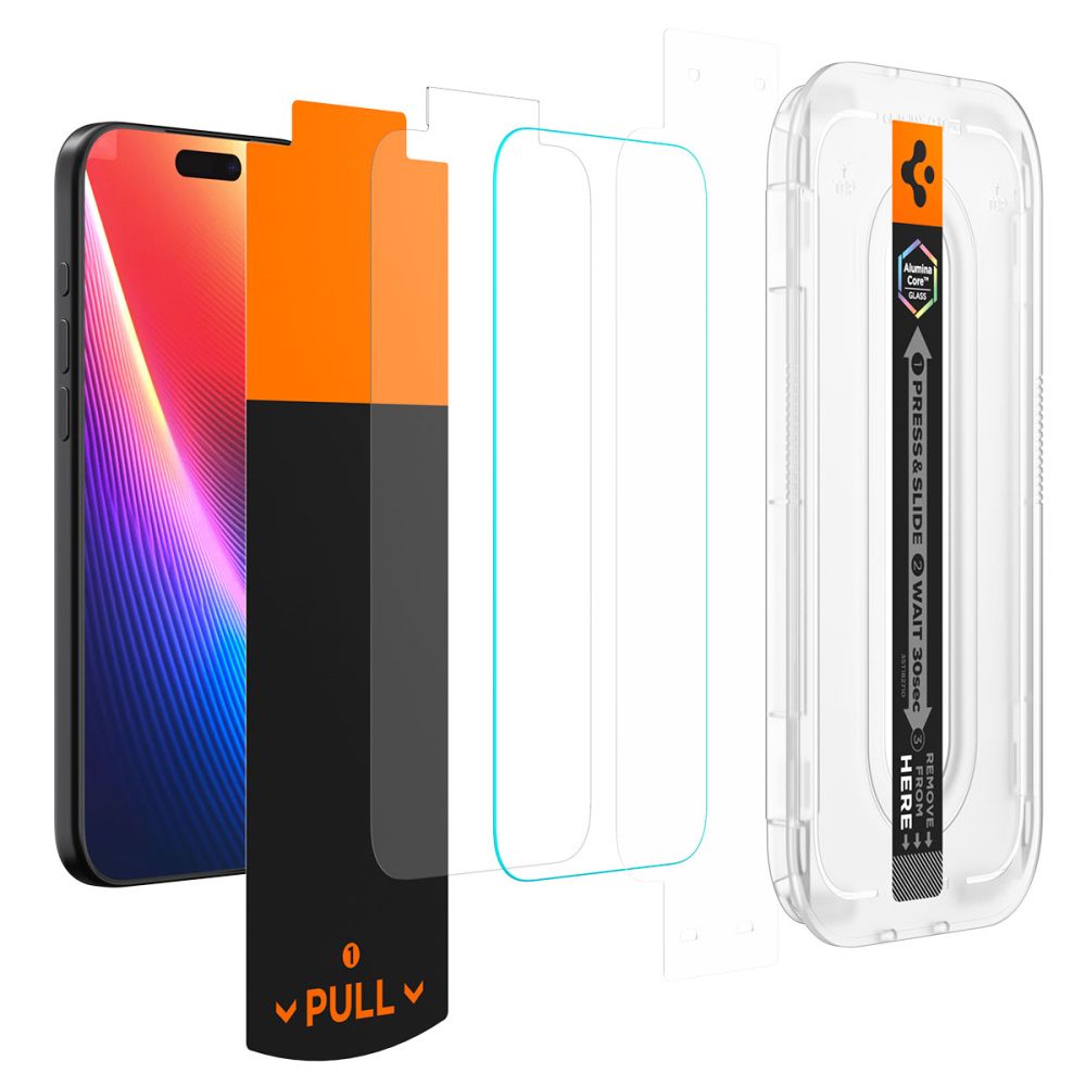 Spigen Glas.TR EZ Fit Pro Tempered Glass for iPhone 16 Pro / 17 / 17 Pro - Transparent_2
