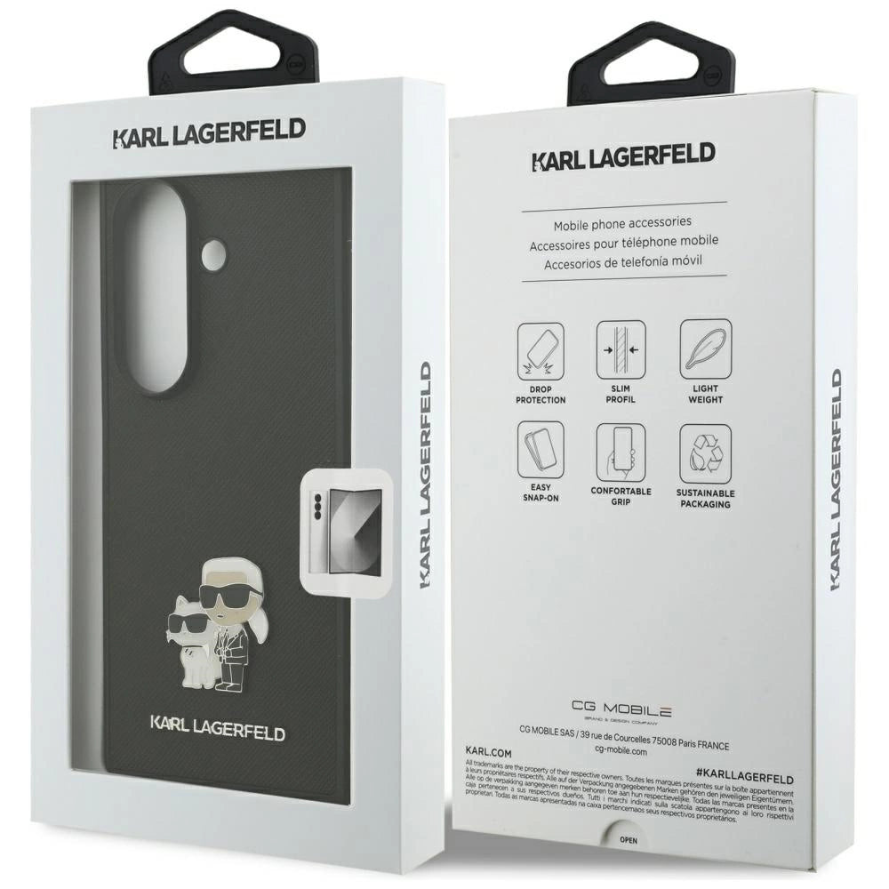 Etui Karl Lagerfeld Saffiano Karl&Choupette Pin na Samsung Galaxy Z Fold7 - czarne_7