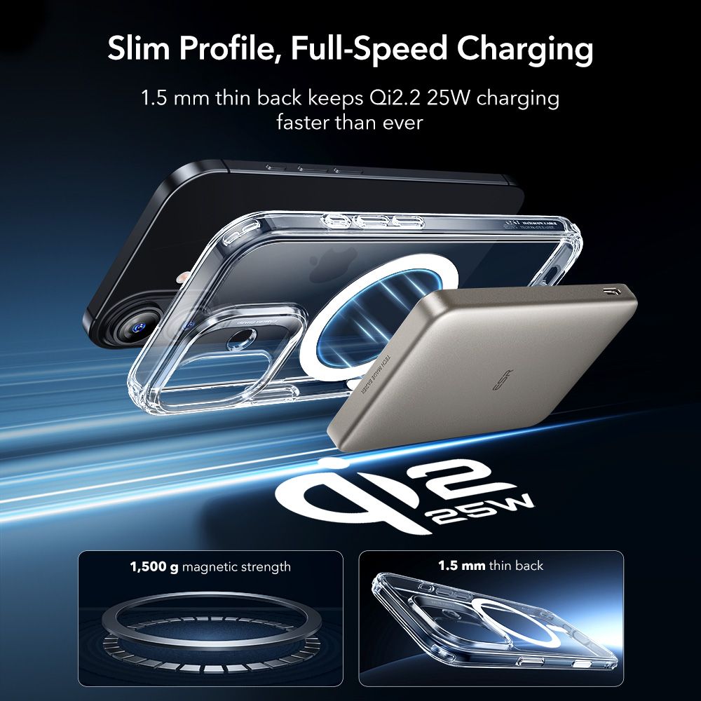 ESR Classic Hybrid MagSafe + Tempered Glass Set for iPhone 17 - Clear_5