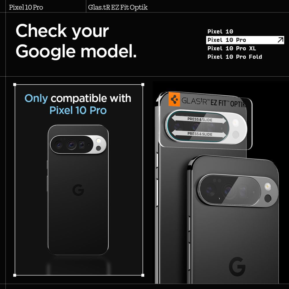 Spigen Optik Glas.tR Camera Cover 2-pack for Google Pixel 10 Pro_9