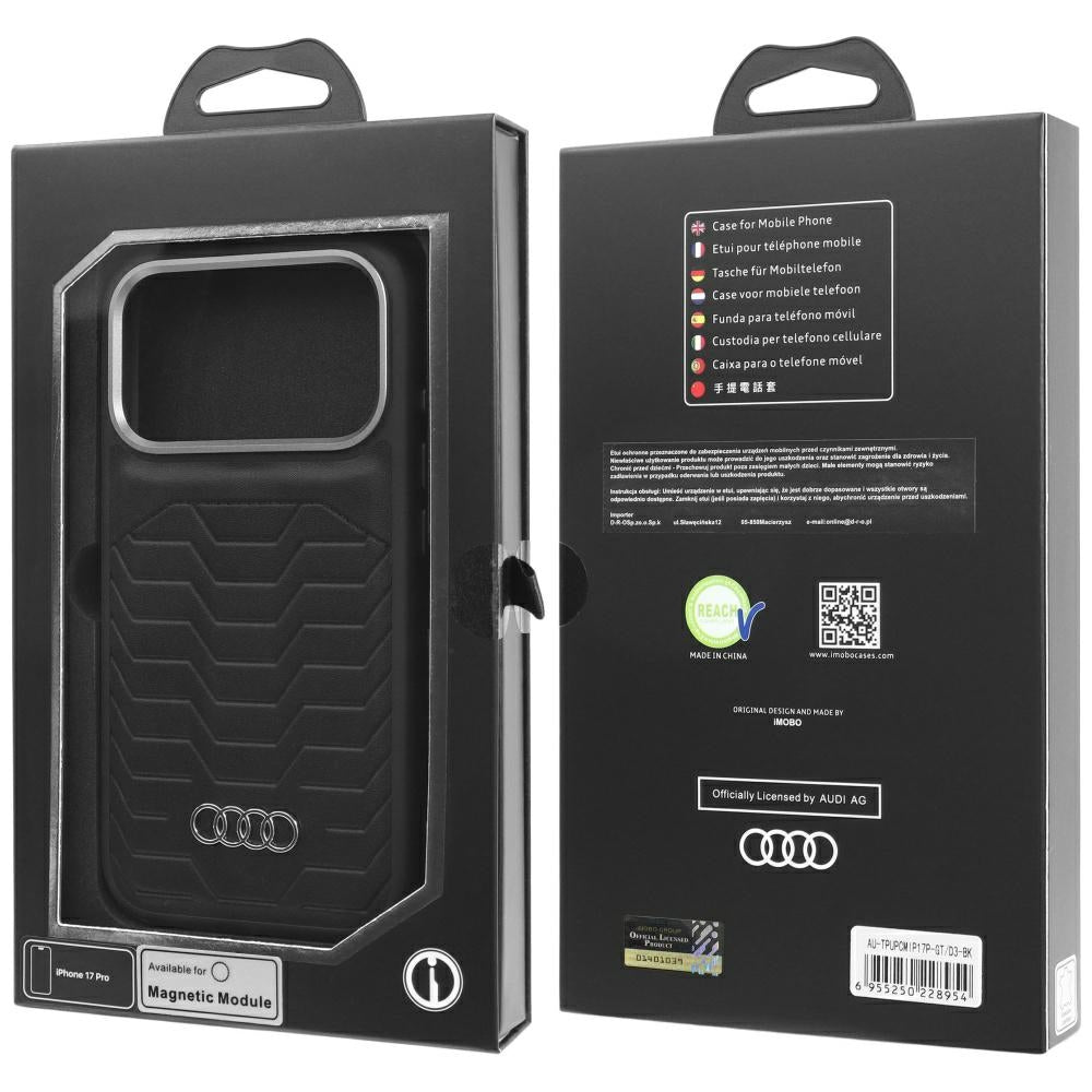 Audi GT Synthetic Leather MagSafe case for iPhone 17 Pro - black_9