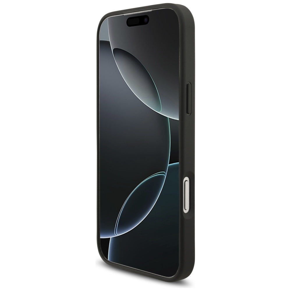 AMG Leather Debossed Lines Logo Case for iPhone 17 Pro Max - Black_4